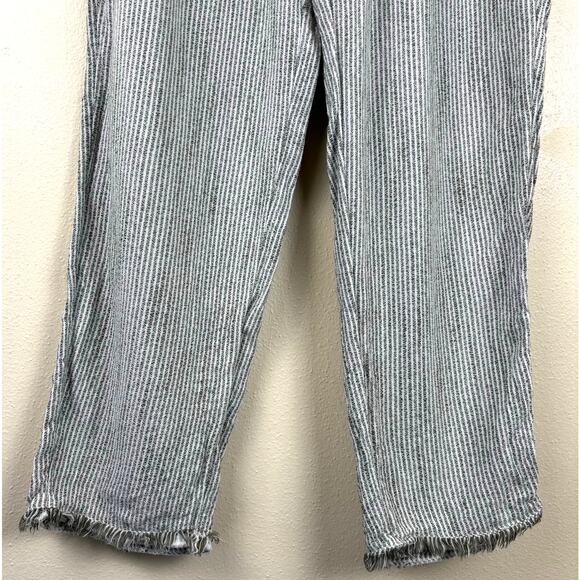 Aerie Real Good Gauze High Waisted Pant Size Small Pinstripe Blue & White - Picture 9 of 13